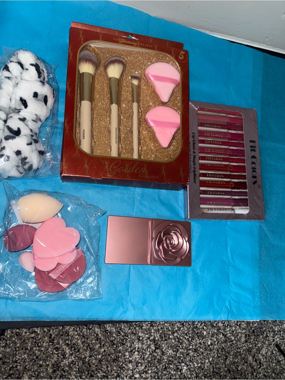 Makeup Brush & Sponge Set - Pink